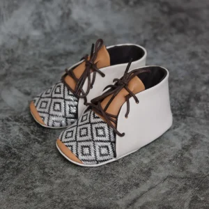 Tewodros(ቴዎድሮስ) Lace-up Baby booties Shoe with Tilet(ጥለት)