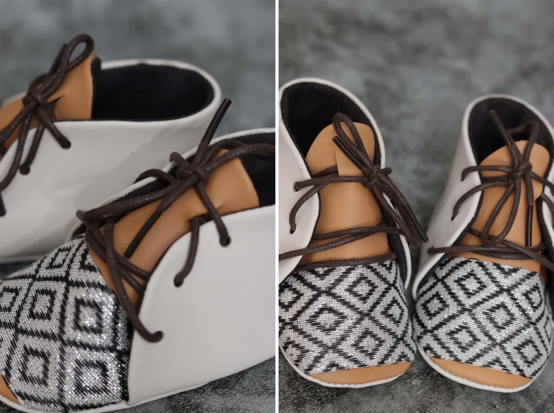 Tewodros(ቴዎድሮስ) Lace-up Baby booties Shoe with Tilet(ጥለት) - Image 4