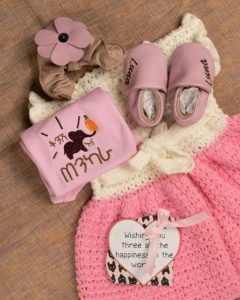 Knit dress with matching shoe and tee
